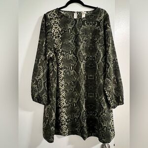 Reptile Skin Shift Dress size 12!